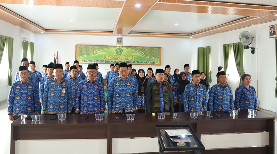 Kepala MTsN 1 Way Kanan Dikukuhkan sebagai Pengurus KORPRI Kemenag Way Kanan