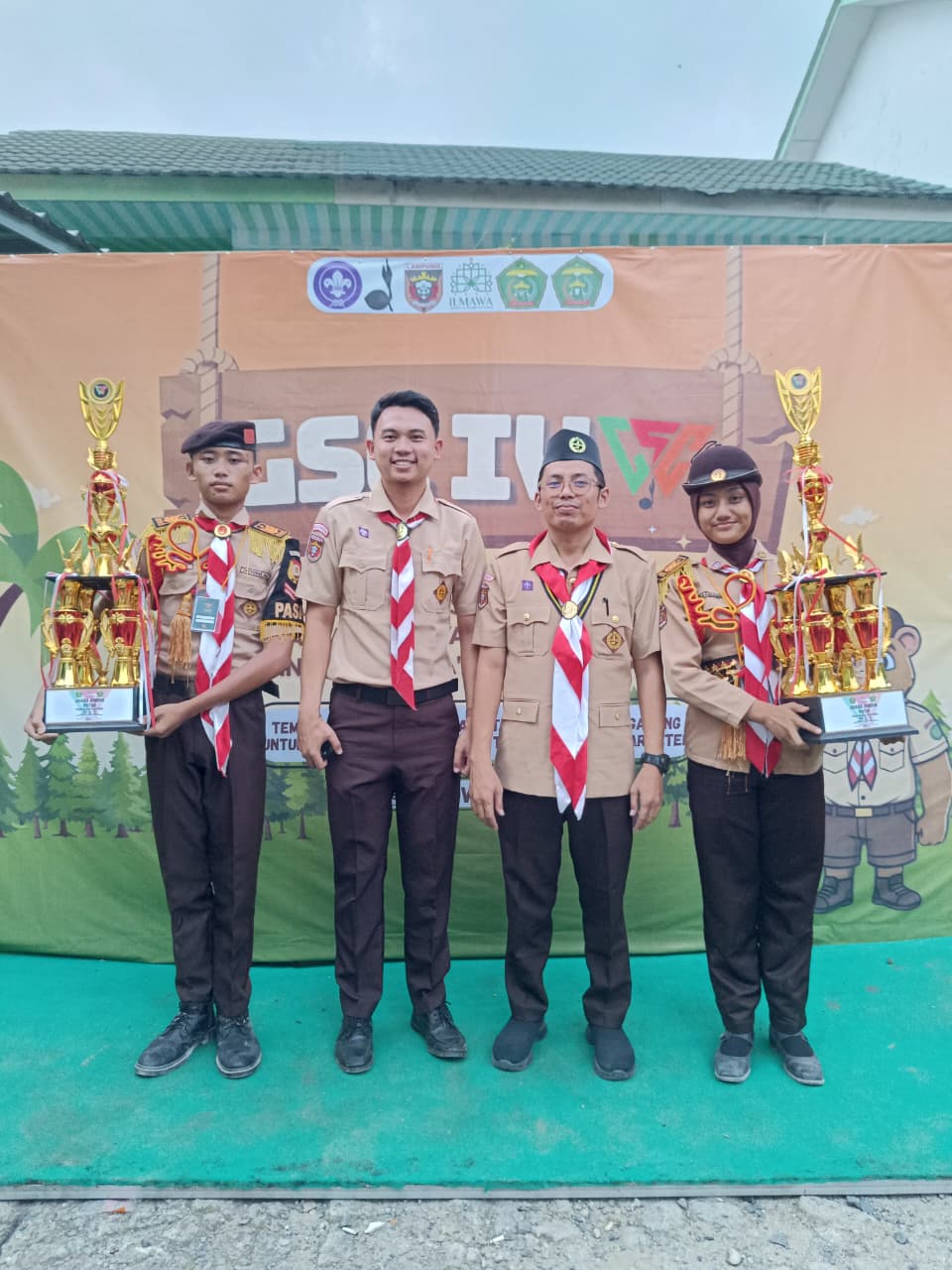 MTsN 1 Way Kanan Raih Juara Umum Putra dan Putri pada Galang Scout Competition Ke-IV
