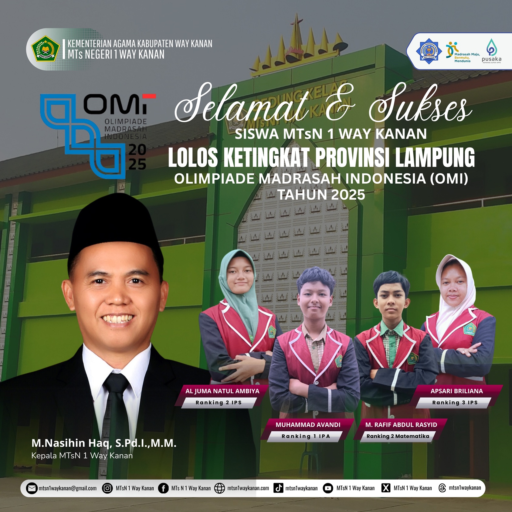 Foto Prestasi: OMI 2025 TK Provinsi Lampung